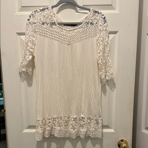 BKE Cream Embellished  Blouse